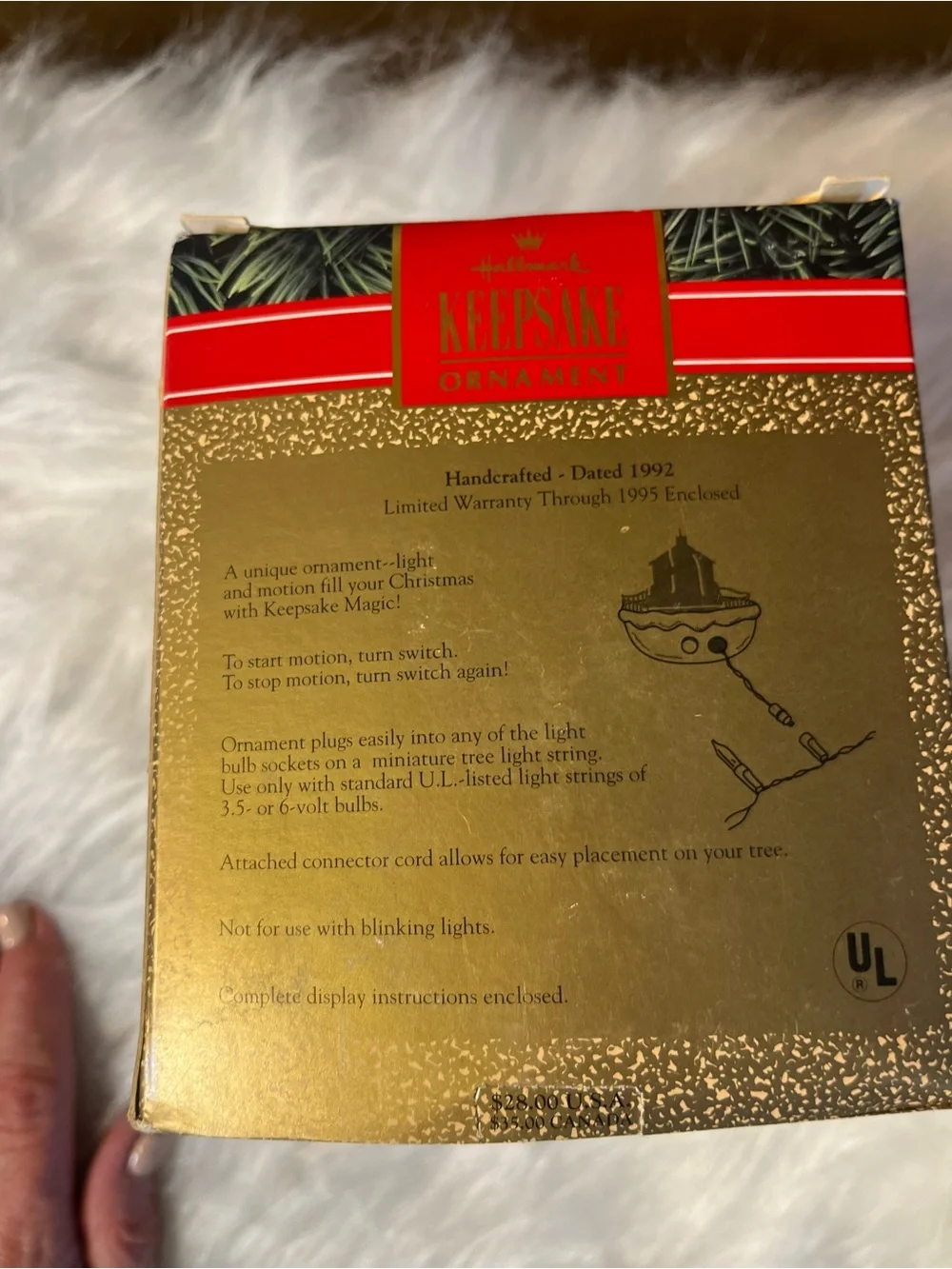 Hallmark 1992 Light and Sound Ornament “Good Sledding Ahead”